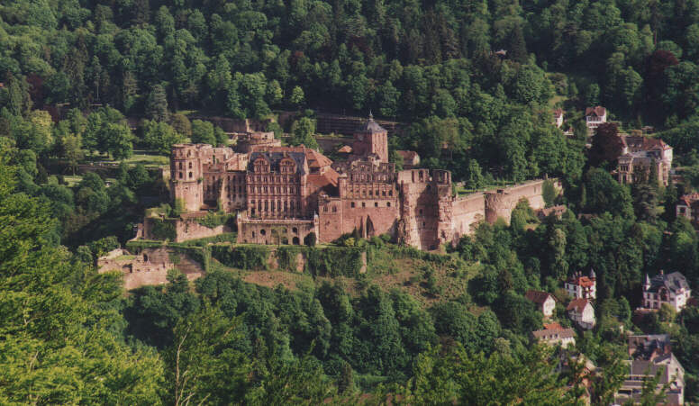 Blick auf die Heidelberger Schlo Ruine 82kb
